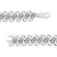 .925 Sterling 1/2 Cttw Diamond Double Row S-Link Bracelet (I-J Color, I2-I3 Clarity) - 7.25" Inches-2