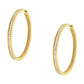 14K Yellow Gold 1.0 Cttw Round Brilliant Cut Diamond Channel Set Circle Hoop Earrings (I-J Color, I1-I2 Clarity)-2