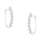 .925 Sterling Silver 1/2 cttw Miracle-Set Diamond 7 Stone Hoop Earrings (I-J Color, I3 Clarity) 