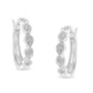 .925 Sterling Silver 1/10 Cttw Miracle-Set Diamond Infinity Swirl Hoop Earrings (I-J Color, I3 Clarity)