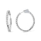 14K White Gold 1.0 Carat Inside Out Lab-grown diamond Fashion Hoop Earrings (F-G Color, VS1-VS2 Clarity)-2