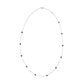 .925 Sterling Silver 1 Cttw Treated Fancy Black Diamond Station Necklace (I1-I2 Clarity) - 18” 