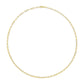 Unisex Solid 14K Gold 2.5mm Paperclip Chain Necklace