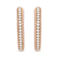 18K Rose Gold 1/3 Cttw Round Cut Diamond Hoop Earrings (F-G Color, VS1-VS2 Clarity)-2