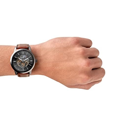 Fossil Townsman Men's Automatic Watch with Mechanical Movement and Skeleton Dial