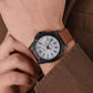 TIMEX Men's City Collection Essex Avenue - Elegant Gray Dial with Brown Leather Band Watch-4