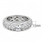 3W1534 - Rhodium Brass Ring with AAA Grade CZ  in Clear-1