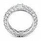 3W1534 - Rhodium Brass Ring with AAA Grade CZ  in Clear-2