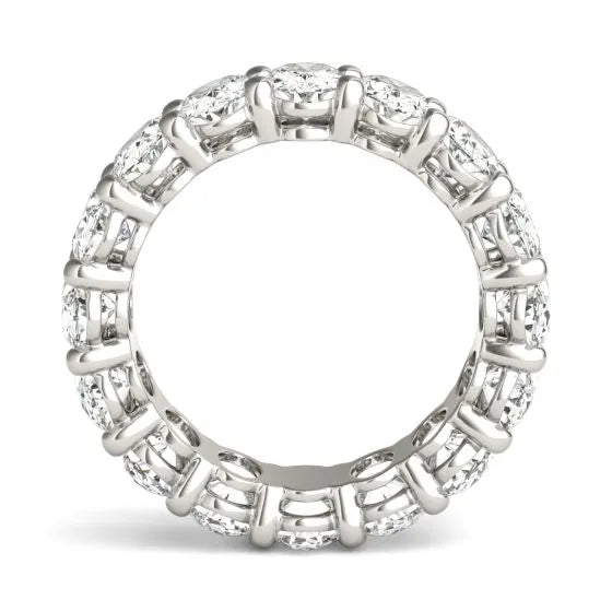 5 5/8 CTW Oval Lab Grown Diamond Couture Classic Eternity Ring 14K White Gold (G-VS)-2