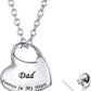 Forever in My Heart Cremation Jewelry Love Heart Urn Necklaces for Ashes Stainless Steel Pendant Keepsake Ashes Jewelry