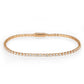 3W1687 - Rose Gold Brass Bracelet with AAA Grade CZ in Clear-0