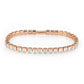 3W1699 - Rose Gold Brass Bracelet with AAA Grade CZ in Clear-0