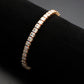 3W1699 - Rose Gold Brass Bracelet with AAA Grade CZ in Clear-1