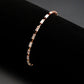 3W1711 - Rose Gold Brass Bracelet with AAA Grade CZ in Clear-1