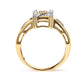 10K Yellow Gold 1/2 Cttw Diamond Composite and Halo Ring (H-I Color, SI1-SI2 Clarity)-3