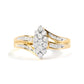 10K Yellow Gold 1/2 Cttw Pear Cluster and Channel Set Diamond Ring (H-I Color, I1-I2 Clarity)-3