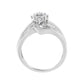 10K White Gold 1/2 cttw Diamond Cluster Ring (H-I Clarity, I2-I3 Color)-3