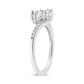 10K White Gold 1/4 Cttw Miracle Set Round Cut Diamond Two-Stone Ring (H-I Color, I2 Clarity)-4