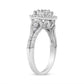 .925 Sterling Silver 1/3 Cttw Miracle Set Round-Cut Diamond Cocktail Ring (H-I Color, I1-I2 Clarity)-3