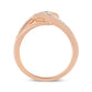 10K Rose Gold 1/2 Cttw Round-Cut Diamond Intertwined Multi-Loop Cocktail Ring (I-J Color, I1-I2 Clarity)-3