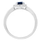 10K White Gold 1/5 Cttw Round Diamond and Prong Set 7MM Gemstone Halo Cocktail Ring (H-I Color, I1-I2 Clarity)-3