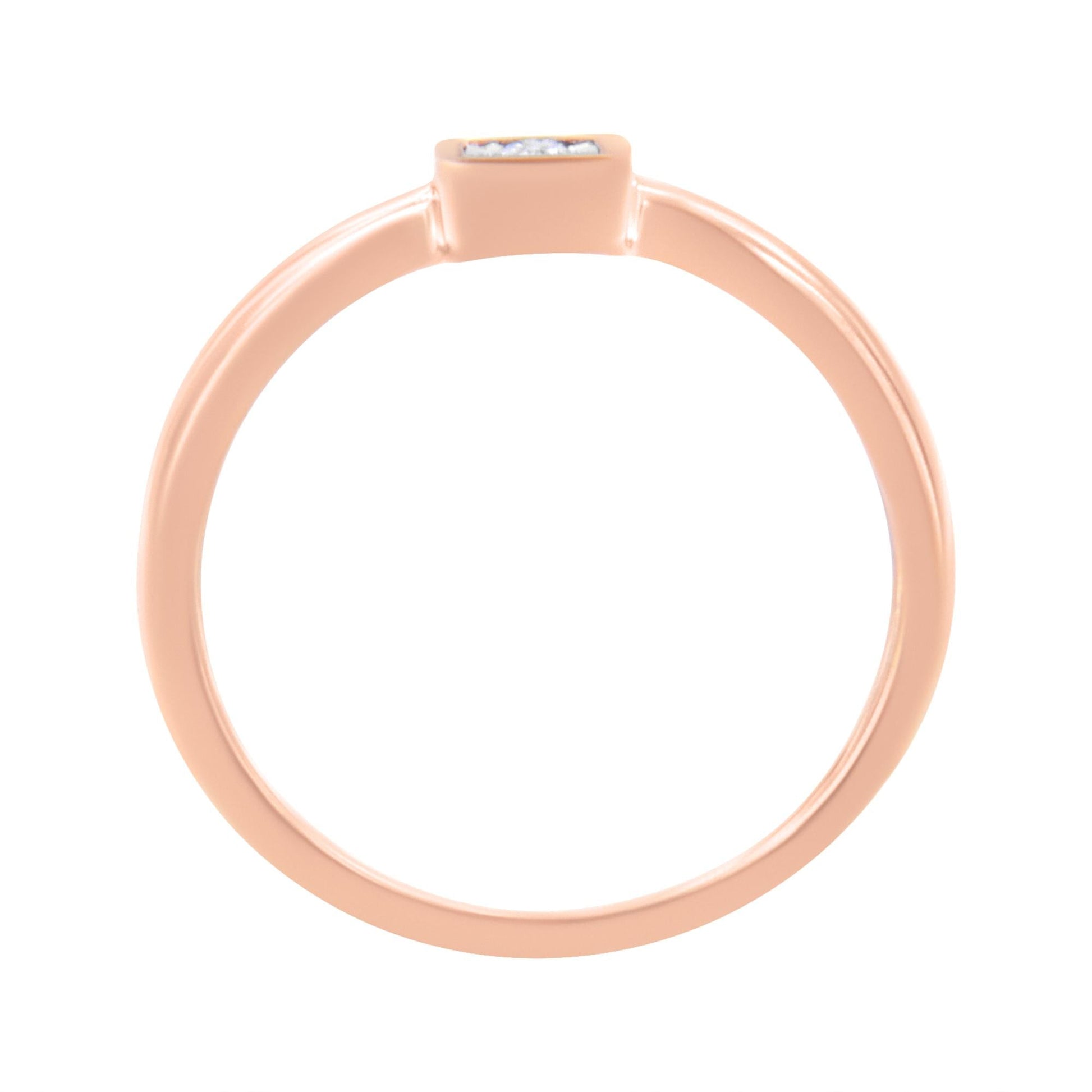 14K Rose Gold Plated .925 Sterling Silver 1/20 cttw Miracle Set Diamond Promise Ring (J-K Color, I1-I2 Clarity)-3