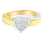 14K Two-Toned Gold Princess-Cut Diamond Heart Promise Ring (1/4 Cttw, H-I Color, I1-I2 Clarity)-3