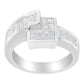 14K White Gold Princess and Baguette-cut Diamond Ring (1 1/3 Cttw, G-H Color, SI2-I1 Clarity)-3