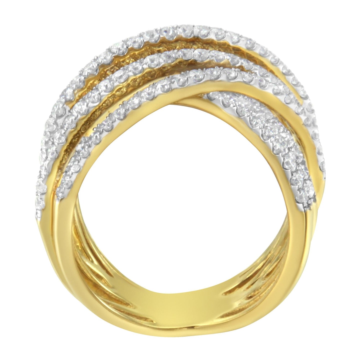 10KT Yellow Gold Diamond Bypass Ring (1 5/8 cttw, H-I Color, SI2-I1 Clarity)-3