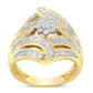 10K Yellow Gold Diamond Ring (1 Cttw, I-J Color, I2-I3 Clarity)-3