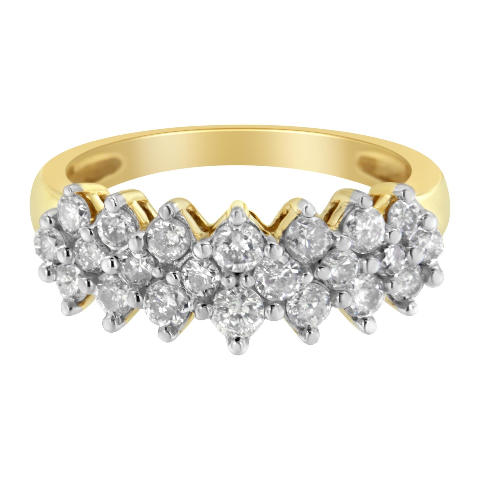 10K Yellow Gold Round Diamond Ring (1 cttw, J-K Color, I1-I2 Clarity)-3