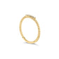 10K Yellow Gold 1/10 Cttw Diamond 5 Stone Braided Shank Band Ring (I-J Color, I2-I3 Clarity)-3