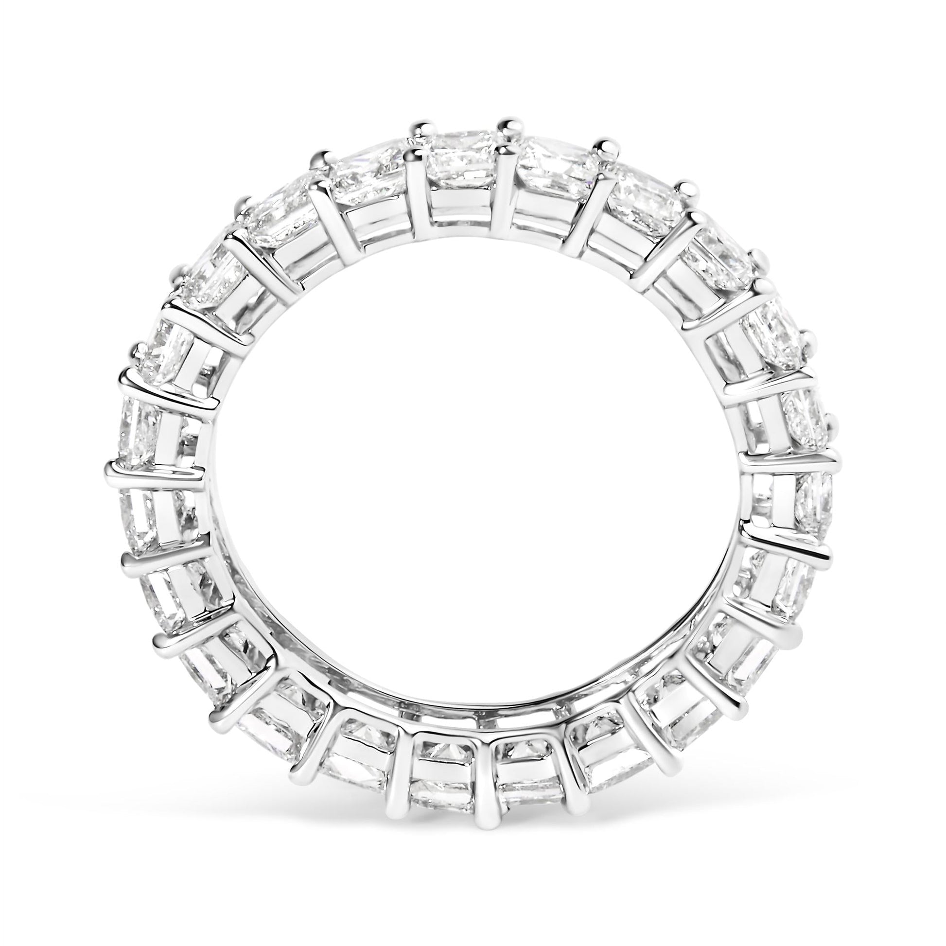 14K White Gold 3.0 Cttw Princess Lab Grown Diamond Eternity Band Ring (F-G Color, VS1-VS2 Clarity)-3