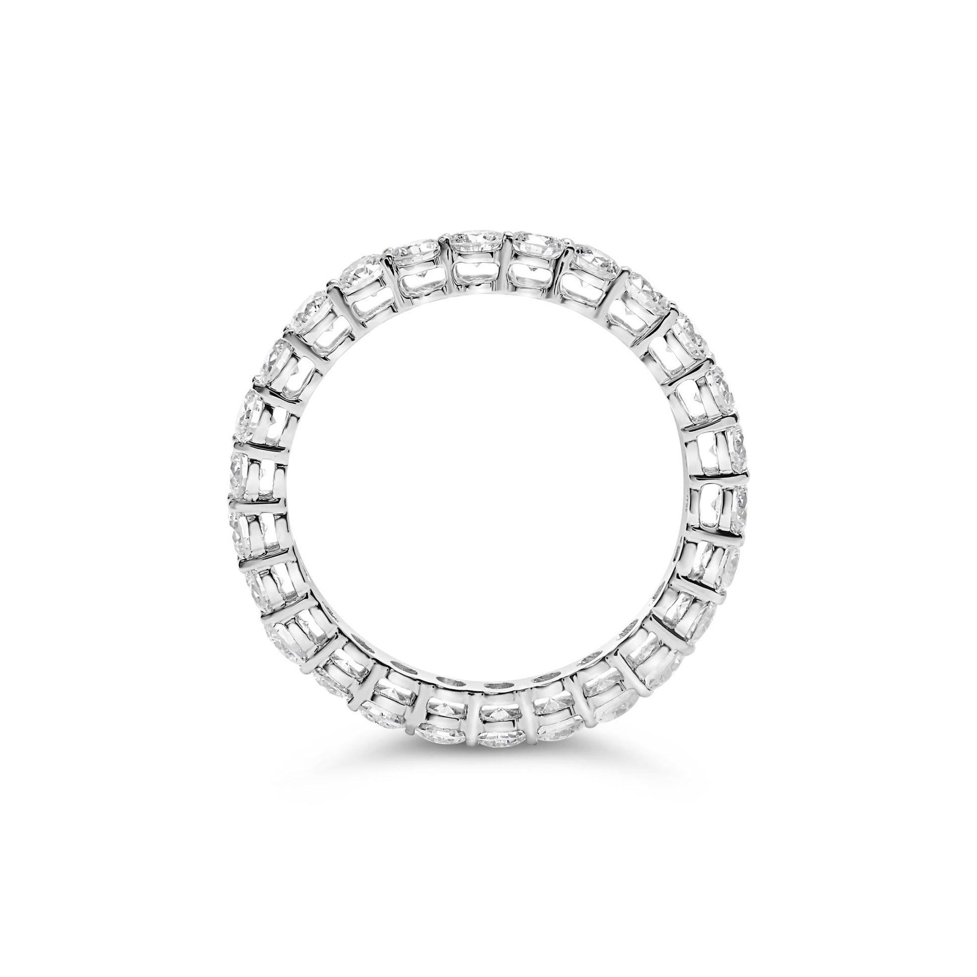 14K White Gold 2.00 Cttw Lab-Grown Diamond Eternity Band Ring (F-G Color, VS1-VS2 Clarity)-3