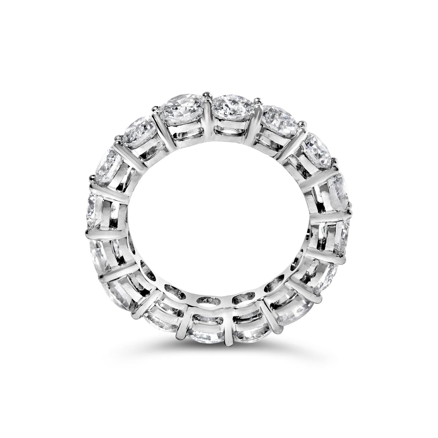 14K White Gold 6 1/4 Cttw Round Lab Grown Diamond Eternity Band Ring (F-G Color, VS1-VS2 Clarity)-3