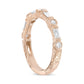 14K Rose Gold 3/8 Cttw Baguette and Round Diamond Bridal Band - (H-I Color, VS1-VS2 Clarity)-3