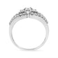 10K White Gold 1/2 Cttw Round Cut Diamond Three Stone Split Shank Band Ring (H-I Color, SI1-SI2 Clarity)-3