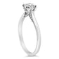 14K White Gold 7/8 Cttw Lab Grown Diamond Solitaire Cathedral Style Engagement Ring (F-G Color, VS1-VS2 Clarity)-3