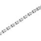 .925 Sterling Silver 1 cttw Brilliant Round-Cut Diamond "X" Link Bracelet (I-J Clarity, I2-I3 Color) - Size 7"