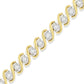 Yellow Plated Sterling Silver Round-Cut Diamond Bracelet (0.5 cttw, H-I Color, I2-I3 Clarity)-3