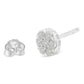 Sterling Silver Rose-Cut Diamond Floral Cluster Stud Earring (0.25 cttw, I-J Color, I2-I3 Clarity)