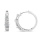 .925 Sterling Silver 1/2 Cttw Lab Grown Round Diamond Floral Cluster Hoop Earrings (F-G Color, SI1-SI2 Clarity)