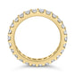 14K Yellow Gold Shared Prong Set Round Diamond Eternity Band Ring (G-H Color, SI1-SI2 Clarity)