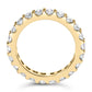 14K Yellow Gold Shared Prong Set Round Diamond Eternity Band Ring (G-H Color, SI1-SI2 Clarity)