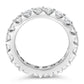 14K White Gold Shared Prong Set Round Diamond Eternity Band Ring (G-H Color, SI1-SI2 Clarity)