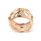 14K Rose Gold 1/3 Cttw Diamond and Pink Tourmaline Cigar Band Ring with White Enamel (G-H Color, SI1-SI2 Clarity)-3