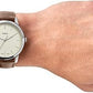 Fossil Minimalist Men's Watch with Leather or Stainless Steel Band, Chronograph or Analog Watch Display with Slim Case Design