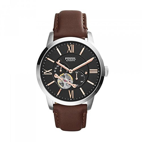 Fossil Townsman Men's Automatic Watch with Mechanical Movement and Skeleton Dial