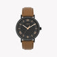 TIMEX SOUTHVIEW BLACK & TAN - ELEGANT VEGAN LEATHER MEN’S WATCH-0