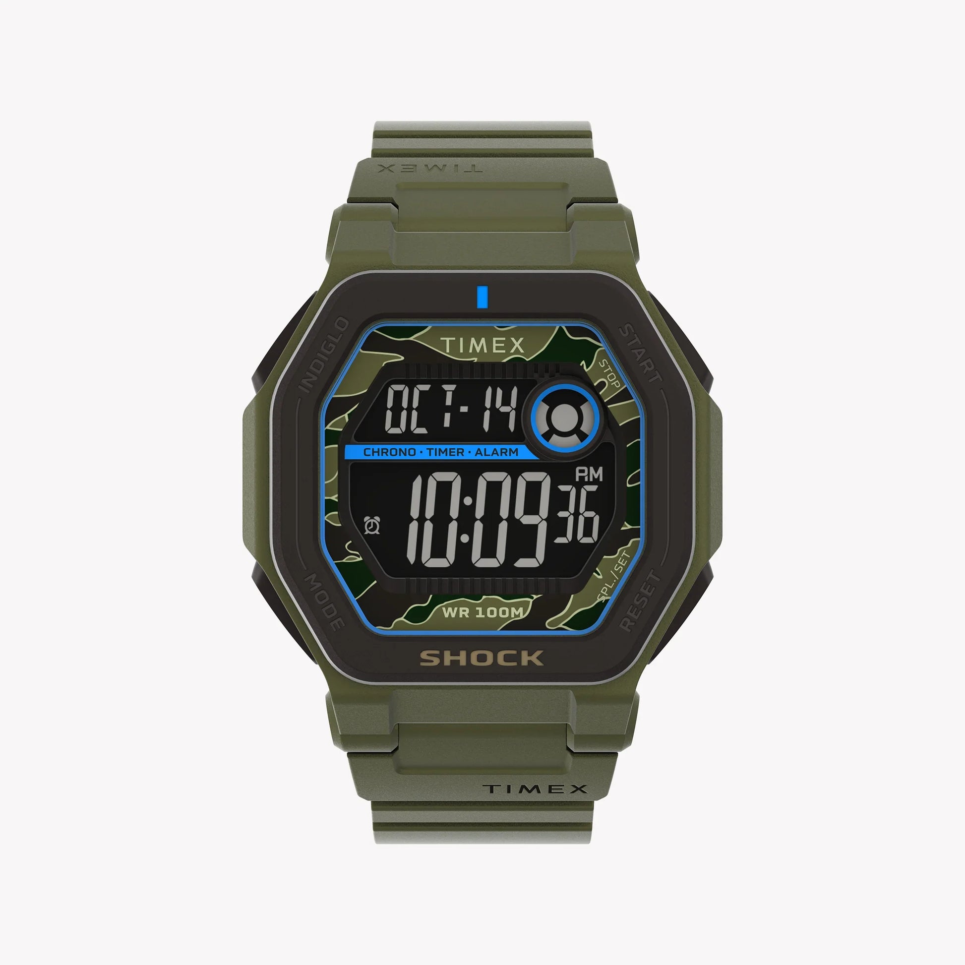 TIMEX COMMAND ENCOUNTER DIGITAL GREEN - RUGGED MEN'S ADVENTURE WATCH WITH CHRONOGRAPH & WATER RESISTANCE-0